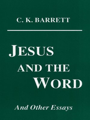 cover image of Jesus and the Word